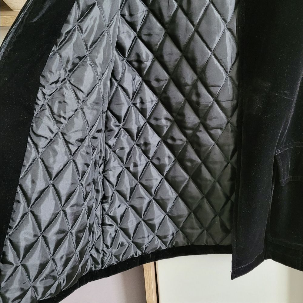 Black GALLERY Jacket with Faux Fur Trim Size Small - Picture 11 of 16